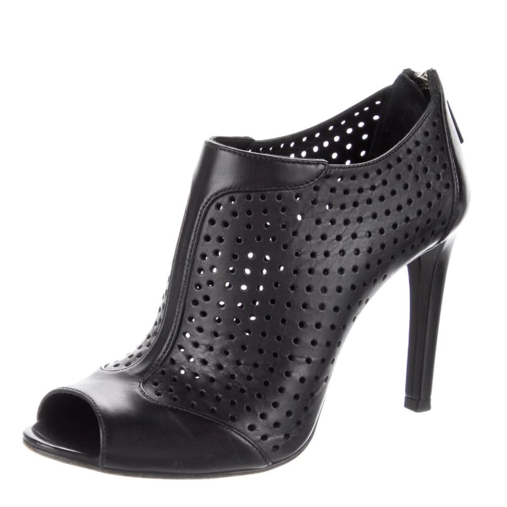 Prada Leather Lasercut Accents Pumps